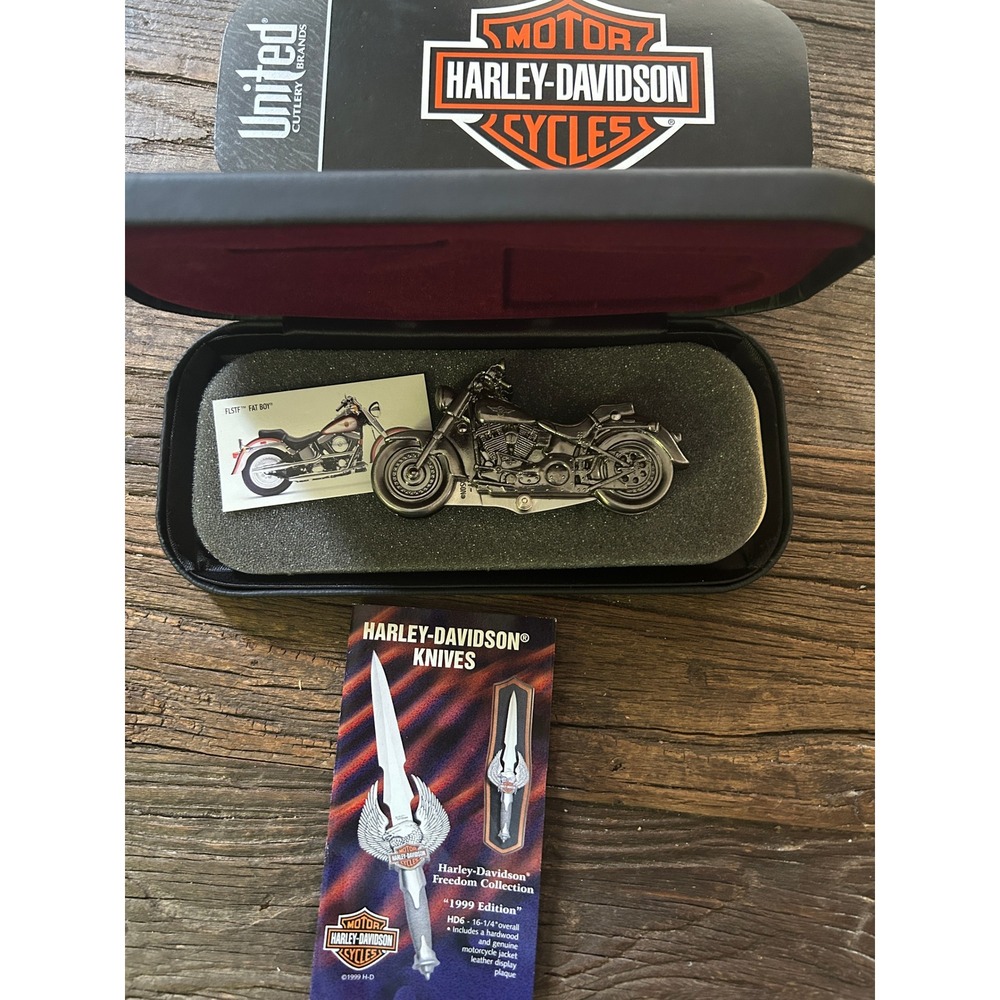 Vintage Harley-Davidson Folding Knife Limited Edition Gift Box Moto Bikercore - Picture 7 of 9